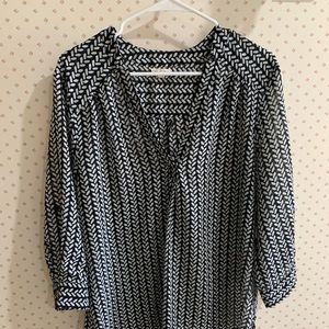 Black and white printed top